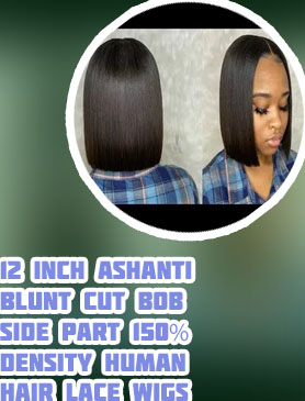 Blunt cut bob side part