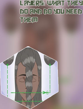Choppy face framing layers