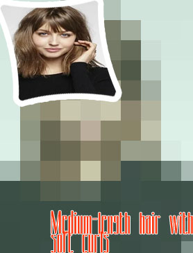 Medium hair with fringe