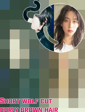 Wolf cut short curly